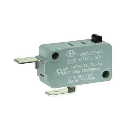 V15T16-CC200 SWITCH MICRO 16A 250VAC SPST-NC CHASSIS MOUNT - 1