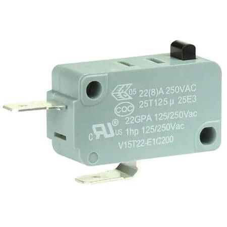 V15T22-E1C200 SWITCH MICRO 22A 250VAC SPST-NC CHASSIS MOUNT - 1