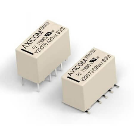 V23079A1001B301 RELAY TELECOM 2A 5VDC DPDT THT AXICOM - 1
