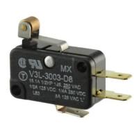 V3L-3003-D8 SWITCH MICRO 15A/500mA 125V/125VAC/DC SPDT - 1