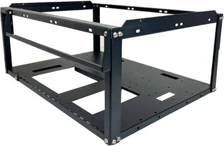 VEDDHA MINERCASE T3 6GPU Aluminum Alloy Stackable Frame With 4 Fans Size:552X338X385mm - 1