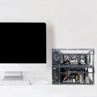 VEDDHA MINERCASE T3 6GPU Aluminum Alloy Stackable Frame With 4 Fans Size:552X338X385mm - 2