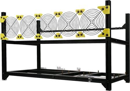 VEDDHA MINERCASE V4C 6GPU Aluminum Alloy Frame With 5 Fans Size: 640X350X380mm - 1