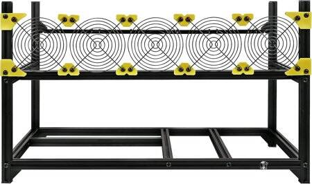 VEDDHA MINERCASE V4C 6GPU Aluminum Alloy Frame With 5 Fans Size: 640X350X380mm - 3