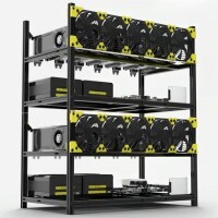 VEDDHA MINERCASE V4C 6GPU Aluminum Alloy Frame With 5 Fans Size: 640X350X380mm - 5