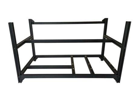 VEDDHA MINERCASE V4C 6GPU Aluminum Alloy Frame Without Fans Size: 640x350x380mm - 1