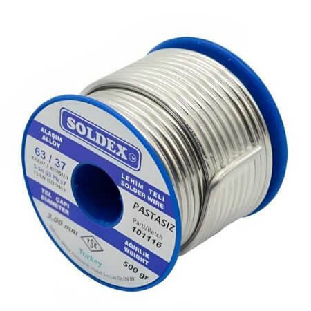 VİTRAY LEHİM TELİ KURŞUNLU VİTRAY LEHİM TELİ Sn63 Pb37 3-5mm - 1
