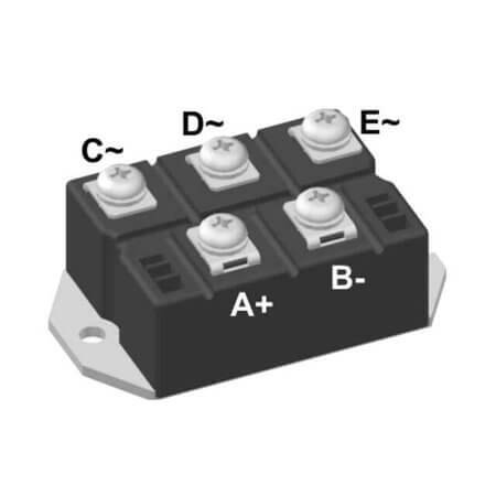 VUO110-18NO7 DIODE BRIDGE 127A 1800V 3PH PWS-E1 CHASSIS - 1
