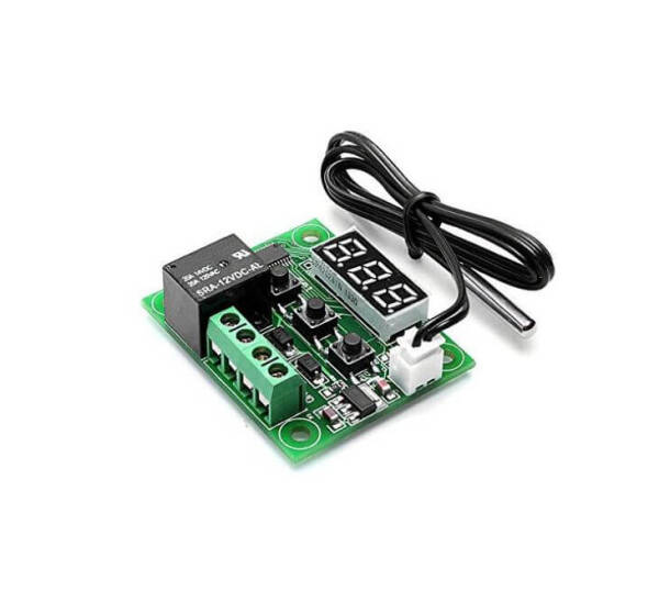 W1209 DC 12V heat cool temp thermostat temperature control switch temperature controller thermometer thermo controller 50CM(Red) - 1