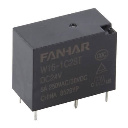 W16-1C2ST-DC12V RELAY POWER 5A 12VDC 1FormC (ALQ) FANHAR - 1