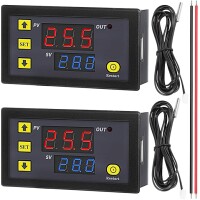 W3230 DC24V Digital Temperature Controller Microcomputer Thermostat Switch with 1m Cable - 1