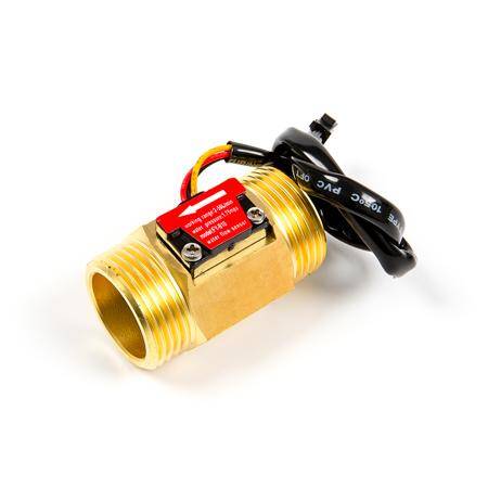 Water Flow Sensor (Sea) YF-B10 Flowmeter DN25 1-50L/min 3.5-12V Brass - 1