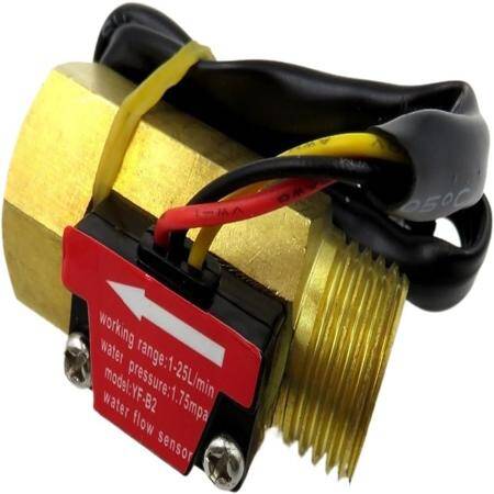 Water Flow Sensor (Sea) YF-B2 Flowmeter G1/2 1-25L/min 5-15V Brass - 2