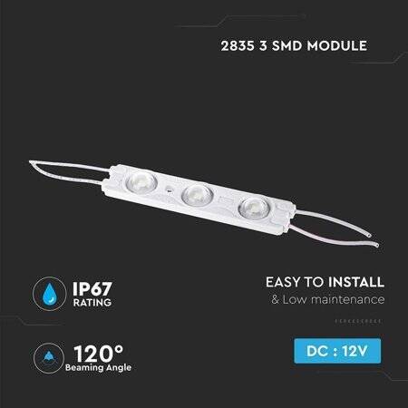Waterproof DC12V 2835 LED Module Blue 63x13mm - 4
