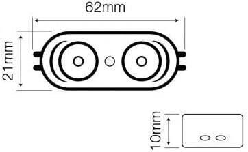 Waterproof DC12V 2835 LED Module Warm White 63x13mm - 2