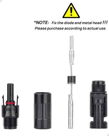Waterproof MC4 30A PV Diode Solar Connector - 2