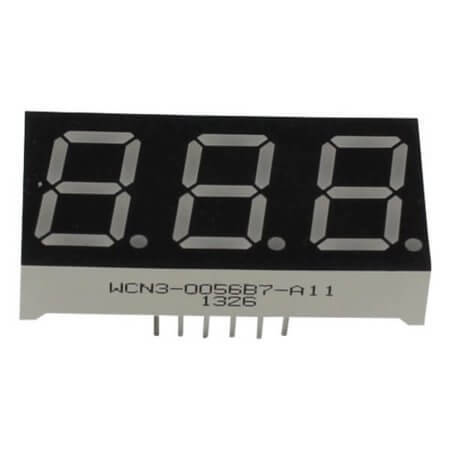 WCN3-0056B7-A11 LED DISPLAY 7 SEGMENT 3DIGIT 14.2MM (+) BLUE - 1
