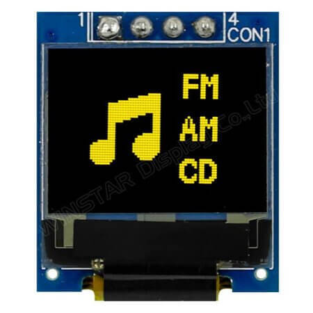 WEA006448ALPP3N00000 OLED COG 64X48 YELLOW 0.66