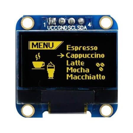 WEA012864DLPP3N00003 OLED COG 128X64 YELLOW 0.96
