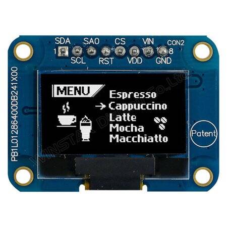 WEA012864DWPP3N00002 OLED COG 128X64 WHITE 0.96