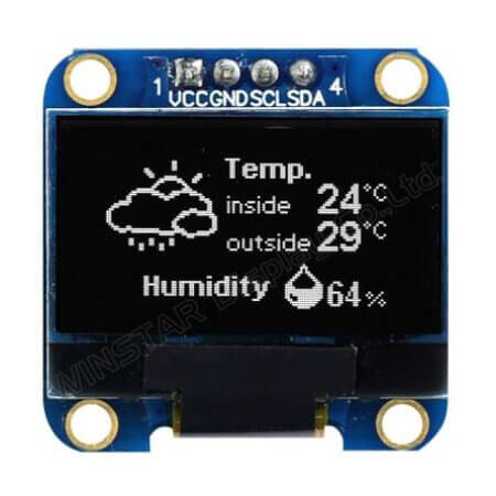 WEA012864DWPP3N00003 OLED COG 128X64 WHITE 0.96