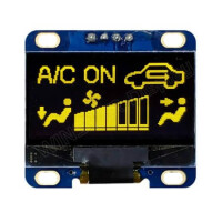 WEA012864LLPP3N00000 OLED COG 128X64 YELLOW 1.28