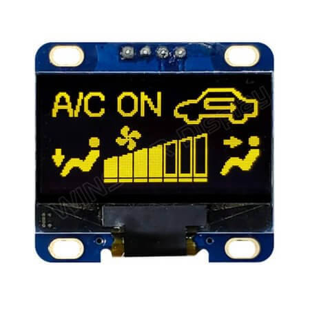 WEA012864LLPP3N00000 OLED COG 128X64 YELLOW 1.28