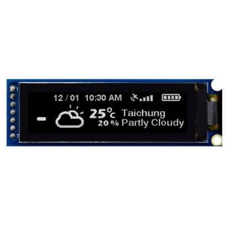 WEA025664AWAP3N00000 OLED COG 256X64 WHITE 2.08