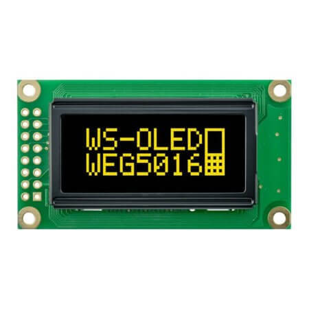WEG005016ALPP5N00100 OLED GRAPHIC 50X16 YELLOW 1.26