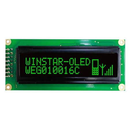 WEG010016CGPP5N00000 OLED GRAPHIC 100X16 GREEN 2.4