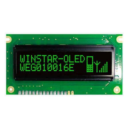 WEG010016EGPP5N00000 OLED GRAPHIC 100X16 GREEN 2.4