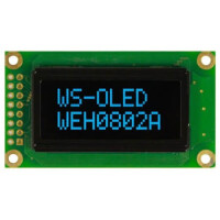WEH000802ABPP5N00000 OLED CHARACTER 8X2 BLUE 1.2