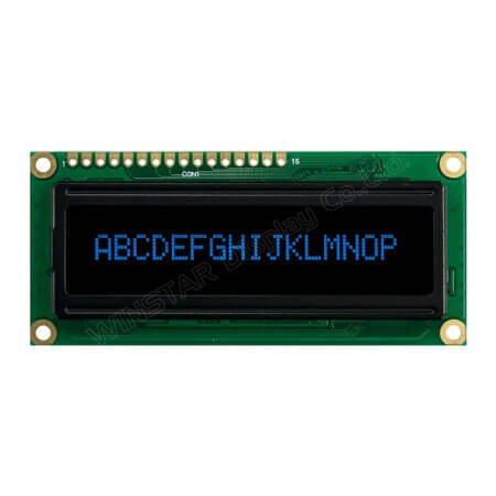 WEH001601BBPP5N00000 OLED CHARACTER 16X1 BLUE 2.25
