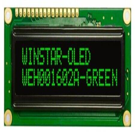 WEH001602AGPP5N00001 OLED CHARACTER 16X2 GREEN - 1