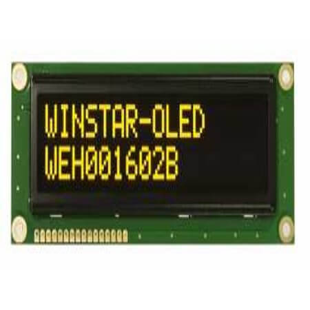 WEH001602BLPP5N00001 OLED CHARACTER 16X2 YELLOW 3.69