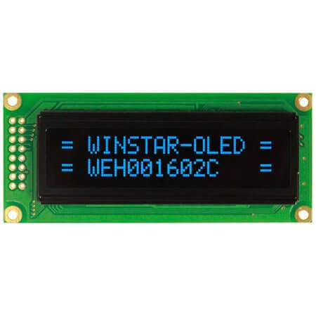 WEH001602CBPP5N00000 OLED CHARACTER 16X2 BLUE 2.26