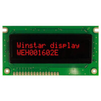 WEH001602ERPP5N00000 OLED CHARACTER 16X2 RED 2.29