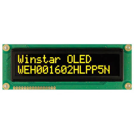 WEH001602HLPP5N00000 OLED CHARACTER 16X2 YELLOW - 1