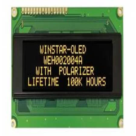 WEH002004ALPP5N00010 OLED CHARACTER 20X4 YELLOW 2.88