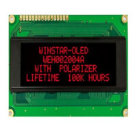 WEH002004ARPP5N00000 OLED CHARACTER 20X4 RED 2.88