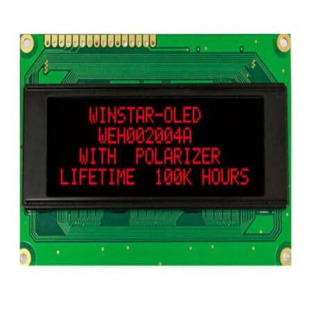 WEH002004ARPP5N00000 OLED CHARACTER 20X4 RED 2.88
