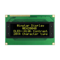 WEH002004BLPP5N00003 OLED CHARACTER 20X4 YELLOW - 1