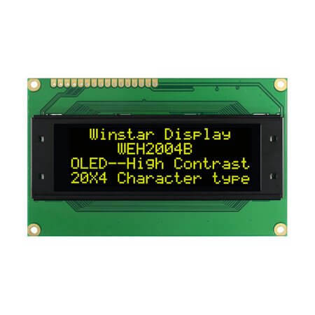 WEH002004BLPP5N00003 OLED CHARACTER 20X4 YELLOW - 1