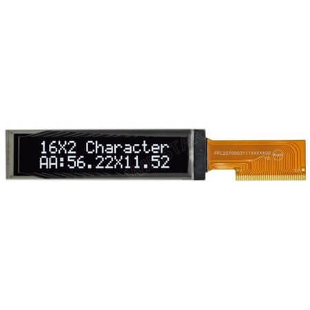 WEO001602CWPP5N00000 OLED COG 16X2 WHITE - 1
