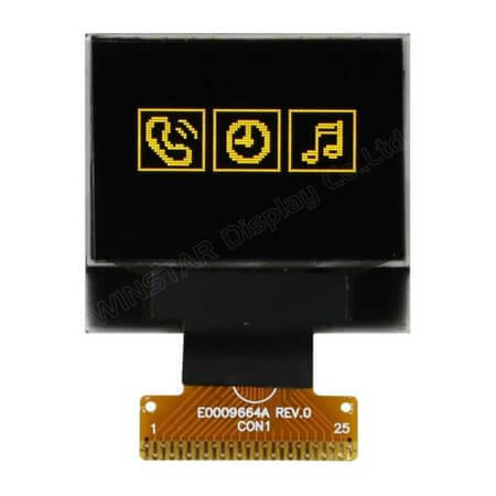 WEO009664ALPP3N00000 OLED COG 96X64 YELLOW 0.95