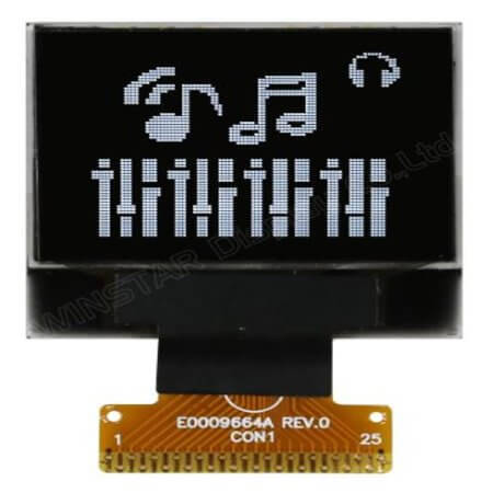 WEO009664AWPP3N00000 OLED COG 96X64 WHITE 0.95