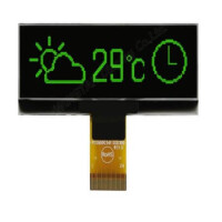 WEO012832AGPP3N00000 OLED COG 128X32 GREEN 2.22