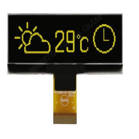 WEO012832ALPP3N00000 OLED COG 128X32 YELLOW 2.22