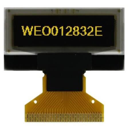 WEO012832ELAP3N00000 OLED COG 128X32 YELLOW 1.04
