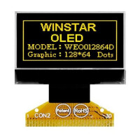 WEO012864DLPP3N00004 OLED COG 128X64 YELLOW 0.96